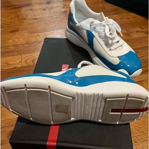 Prada, light blue, white, used, good condition - Picture 3 of 4